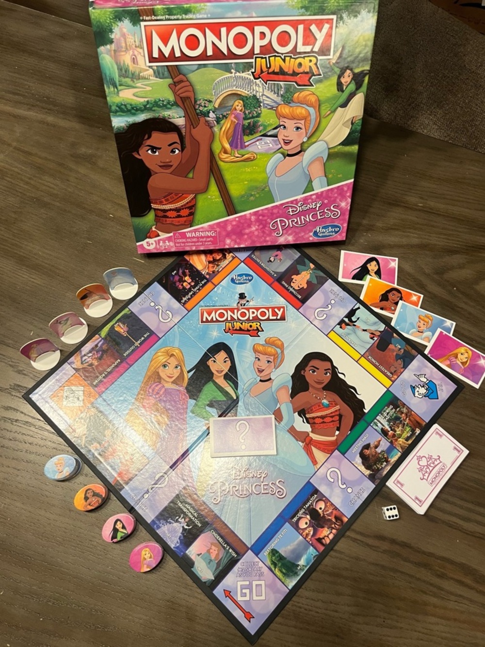 Monopoly Junior Disney Princess Edition Board Game - Picture 3 of 9